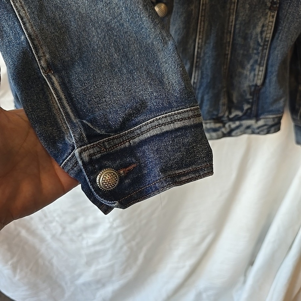 Back In The Saddle Womens L Denim Jacket Southwestern Detail Embroidery Rodeo - Picture 4 of 13